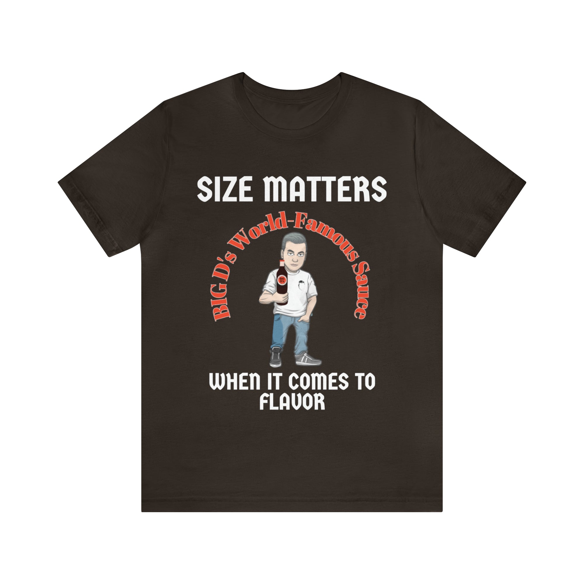 "Size Matters When It Comes to Flavor" Unisex Jersey Short Sleeve Tee